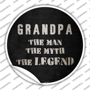 Grandpa The Legend Wholesale Novelty Circle Sticker Decal