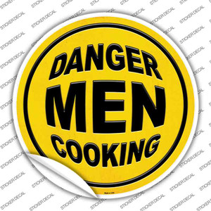 Danger Men Cooking Wholesale Novelty Circle Sticker Decal