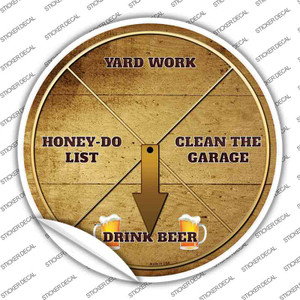 Drink Beer Wholesale Novelty Circle Sticker Decal
