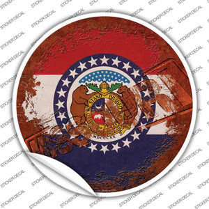 Missouri Rusty Stamped Wholesale Novelty Circle Sticker Decal