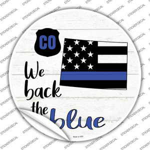 Colorado Back The Blue Wholesale Novelty Circle Sticker Decal