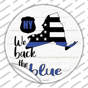 New York Back The Blue Wholesale Novelty Circle Sticker Decal