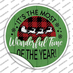 Most Wonderful Time Wholesale Novelty Circle Sticker Decal