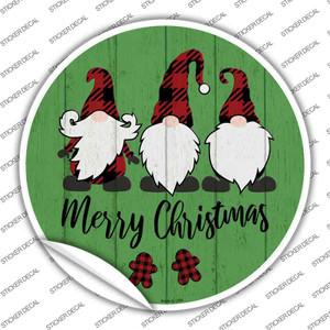 Merry Christmas Gnomes Wholesale Novelty Circle Sticker Decal