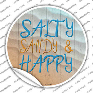 Salty Sandy and Happy Wholesale Novelty Circle Sticker Decal