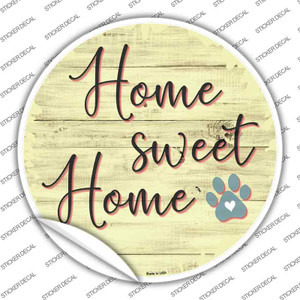 Home Sweet Home Paw Print Wholesale Novelty Circle Sticker Decal