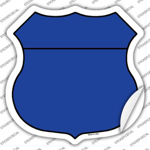 Blue Wholesale Novelty Highway Shield Sticker Decal