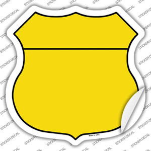 Yellow Wholesale Novelty Highway Shield Sticker Decal