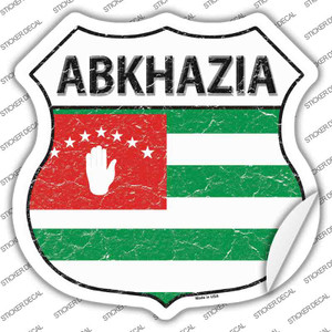 Abkhazia Flag Shield Wholesale Novelty Highway Shield Sticker Decal