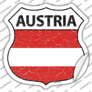 Austria Flag Wholesale Novelty Highway Shield Sticker Decal