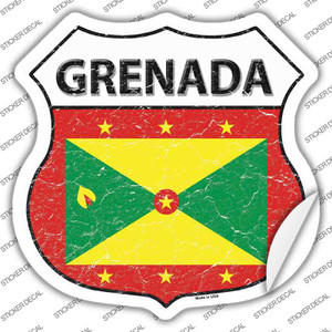 Grenada Flag Wholesale Novelty Highway Shield Sticker Decal