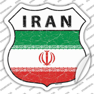 Iran Flag Wholesale Novelty Highway Shield Sticker Decal