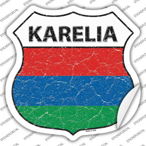 Karelia Flag Wholesale Novelty Highway Shield Sticker Decal