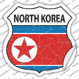 North Korea Flag Wholesale Novelty Highway Shield Sticker Decal