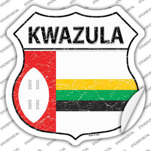 Kwazulu Flag Wholesale Novelty Highway Shield Sticker Decal