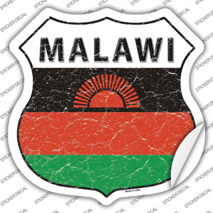 Malawi Flag Wholesale Novelty Highway Shield Sticker Decal