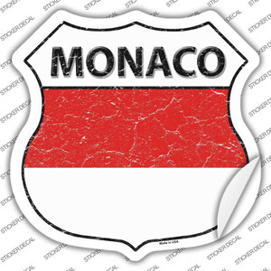 Monaco Flag Wholesale Novelty Highway Shield Sticker Decal