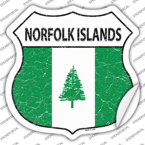 Norfolk Islands Flag Wholesale Novelty Highway Shield Sticker Decal