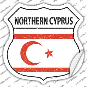 Northern Cyprus Flag Wholesale Novelty Highway Shield Sticker Decal