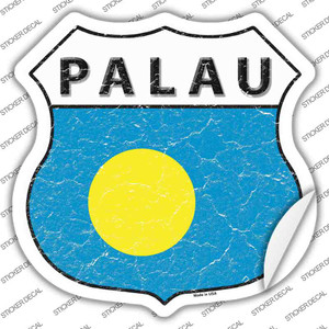 Palau Flag Wholesale Novelty Highway Shield Sticker Decal