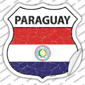 Paraguay Flag Wholesale Novelty Highway Shield Sticker Decal