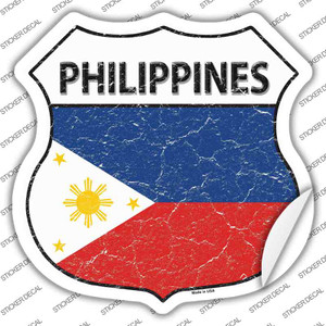 Philippines Flag Wholesale Novelty Highway Shield Sticker Decal
