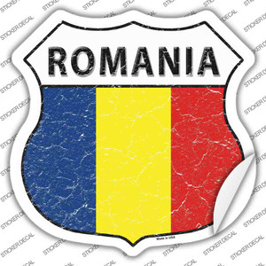 Romania Flag Wholesale Novelty Highway Shield Sticker Decal