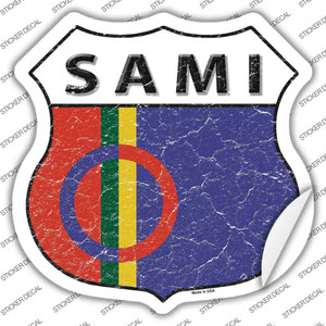 Sami Flag Wholesale Novelty Highway Shield Sticker Decal