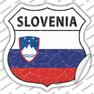 Slovenia Flag Wholesale Novelty Highway Shield Sticker Decal