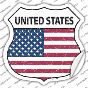 United States Flag Wholesale Novelty Highway Shield Sticker Decal