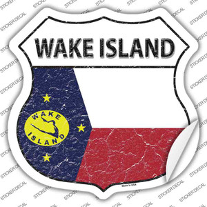 Wake Island Flag Wholesale Novelty Highway Shield Sticker Decal