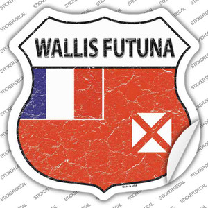 Wallis Futuna Flag Wholesale Novelty Highway Shield Sticker Decal