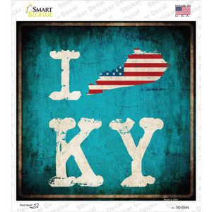 I Love Kentucky Wholesale Novelty Square Sticker Decal