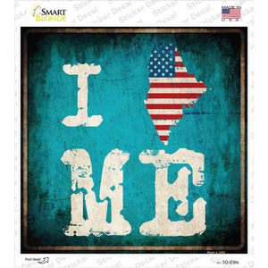 I Love Maine Wholesale Novelty Square Sticker Decal