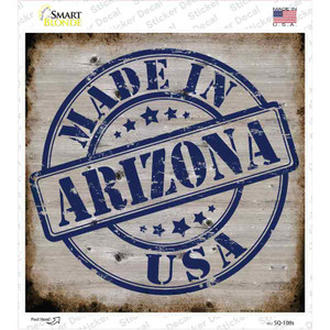 Arizona Stamp On Wood Wholesale Novelty Square Sticker Decal