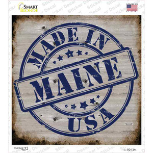 Maine Stamp On Wood Wholesale Novelty Square Sticker Decal