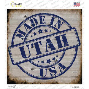 Utah Stamp On Wood Wholesale Novelty Square Sticker Decal