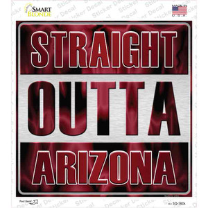 Straight Outta Arizona Red Wholesale Novelty Square Sticker Decal