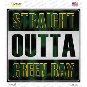 Straight Outta Green Bay Wholesale Novelty Square Sticker Decal