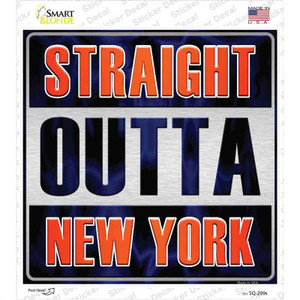 Straight Outta New York Orange Wholesale Novelty Square Sticker Decal