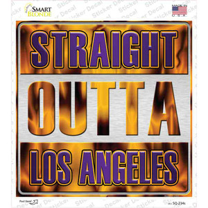 Straight Outta Los Angeles Purple Wholesale Novelty Square Sticker Decal