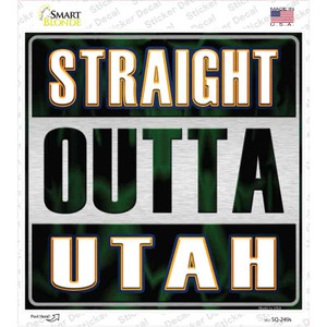 Straight Outta Utah Wholesale Novelty Square Sticker Decal