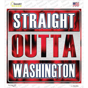 Straight Outta Washington White Wholesale Novelty Square Sticker Decal