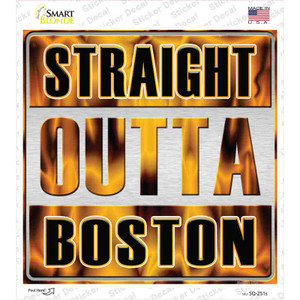 Straight Outta Boston City Wholesale Novelty Square Sticker Decal