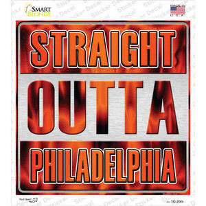 Straight Outta Philadelphia Orange Wholesale Novelty Square Sticker Decal