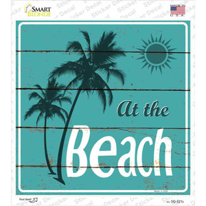 At The Beach Wholesale Novelty Square Sticker Decal