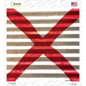 Alabama Flag Corrugated Effect Wholesale Novelty Square Sticker Decal