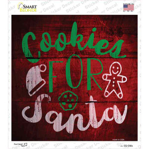 Cookies For Santa Wholesale Novelty Square Sticker Decal