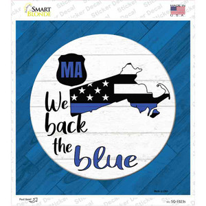 Massachusetts Back The Blue Wholesale Novelty Square Sticker Decal