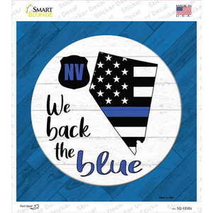 Nevada Back The Blue Wholesale Novelty Square Sticker Decal